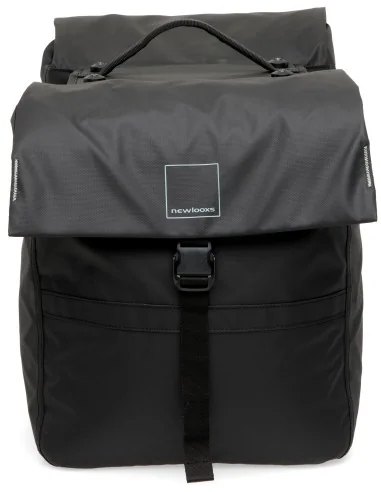 Dubbele fietstas New Looxs Leeds Double MIK 2.0 - 38 liter - 33 x 18 x 38 cm (2x) - Black