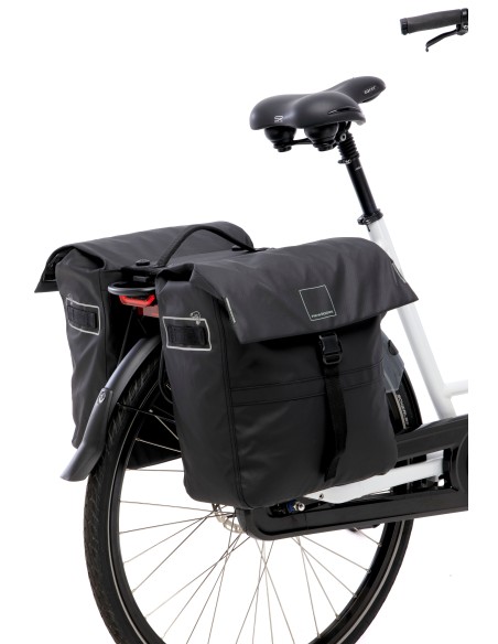 Dubbele fietstas New Looxs Leeds Double MIK 2.0 - 38 liter - 33 x 18 x 38 cm (2x) - Black