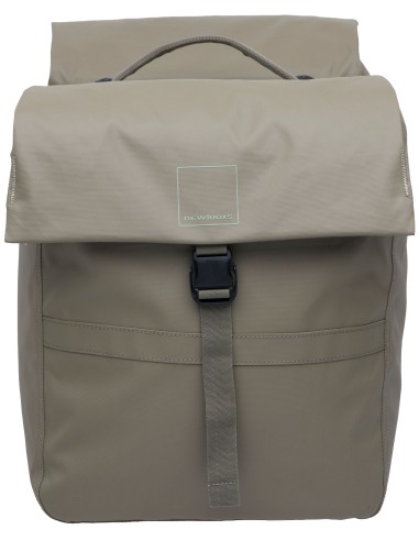 Dubbele fietstas New Looxs Leeds Double MIK 2.0 - 38 liter - 33 x 18 x 38 cm (2x) - Taupe