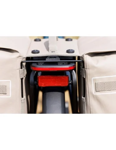 Dubbele fietstas New Looxs Leeds Double MIK 2.0 - 38 liter - 33 x 18 x 38 cm (2x) - Taupe