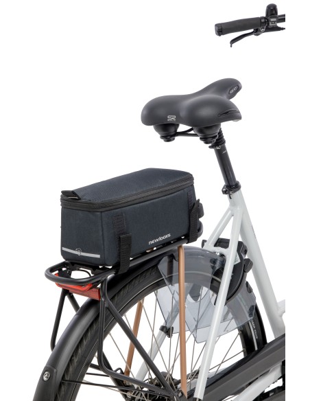 Bagagedragertas New Looxs Trunkbag Lock - 4,5 liter - 30 x 13 x 12 cm - Black