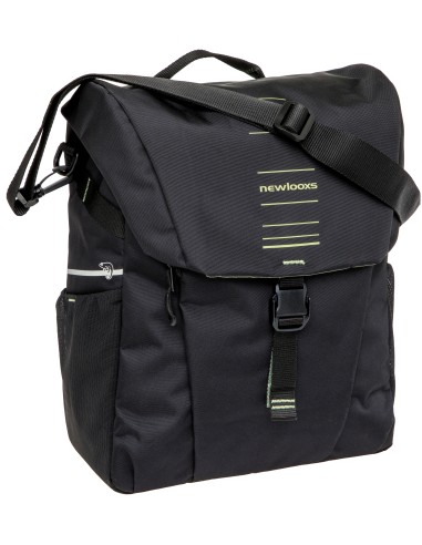 Enkele fietstas New Looxs Vigo Single - 20 liter - 30 x 19 x 40 cm - Black-Green