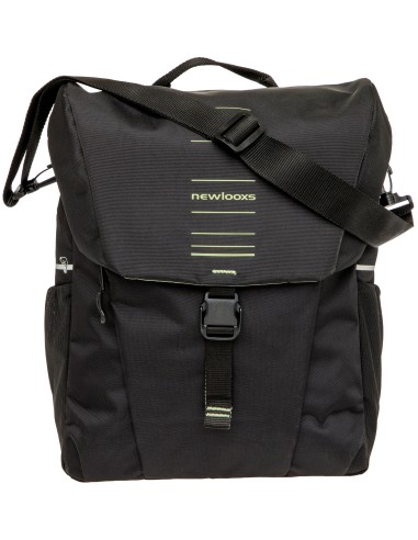 Enkele fietstas New Looxs Vigo Single - 20 liter - 30 x 19 x 40 cm - Black-Green