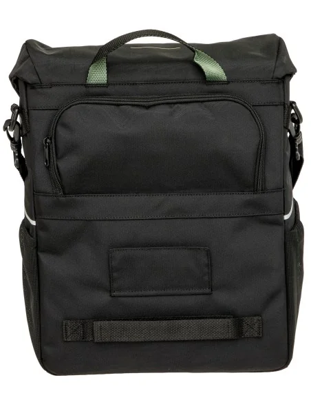 Enkele fietstas New Looxs Vigo Single - 20 liter - 30 x 19 x 40 cm - Black-Green