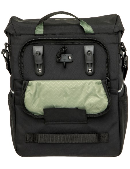 Enkele fietstas New Looxs Vigo Single - 20 liter - 30 x 19 x 40 cm - Black-Green