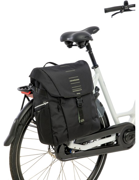 Enkele fietstas New Looxs Vigo Single - 20 liter - 30 x 19 x 40 cm - Black-Green