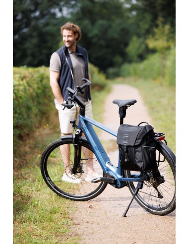 Enkele fietstas New Looxs Vigo Single - 20 liter - 30 x 19 x 40 cm - Black-Green