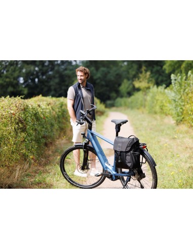 Enkele fietstas New Looxs Vigo Single - 20 liter - 30 x 19 x 40 cm - Black-Green
