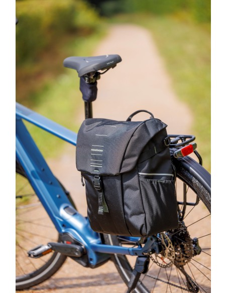 Enkele fietstas New Looxs Vigo Single - 20 liter - 30 x 19 x 40 cm - Black-Green