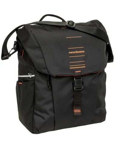 Enkele fietstas New Looxs Vigo Single - 20 liter - 30 x 19 x 40 cm - Black-Orange