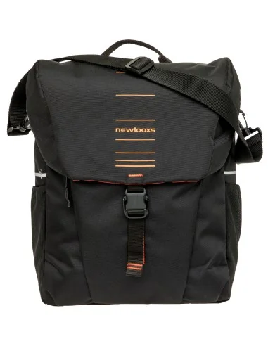 Enkele fietstas New Looxs Vigo Single - 20 liter - 30 x 19 x 40 cm - Black-Orange