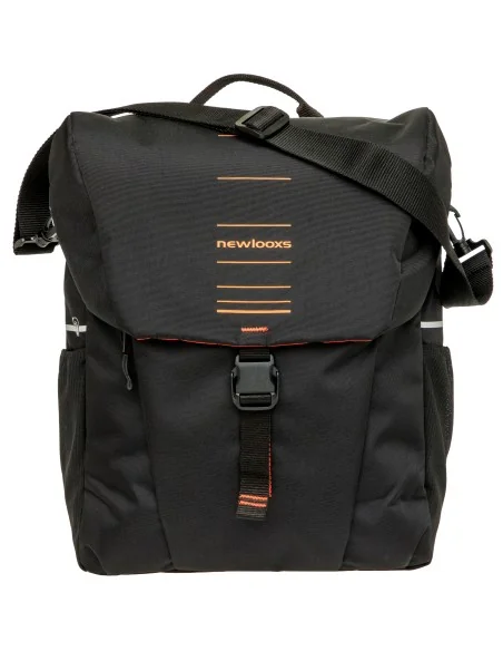 Enkele fietstas New Looxs Vigo Single - 20 liter - 30 x 19 x 40 cm - Black-Orange