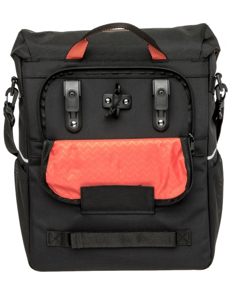 Enkele fietstas New Looxs Vigo Single - 20 liter - 30 x 19 x 40 cm - Black-Orange