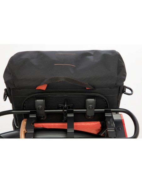 Enkele fietstas New Looxs Vigo Single - 20 liter - 30 x 19 x 40 cm - Black-Orange