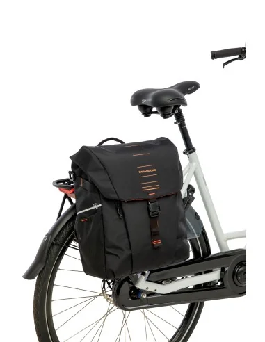 Enkele fietstas New Looxs Vigo Single - 20 liter - 30 x 19 x 40 cm - Black-Orange