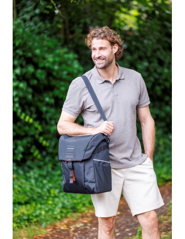 Enkele fietstas New Looxs Vigo Single - 20 liter - 30 x 19 x 40 cm - Black-Orange