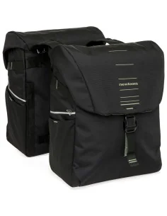 Dubbele fietstas New Looxs Vigo Double - 40 liter - 30 x 19 x 40 cm (2x) - Black-Green