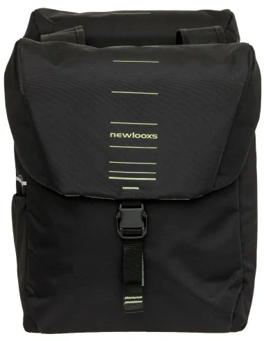 Dubbele fietstas New Looxs Vigo Double - 40 liter - 30 x 19 x 40 cm (2x) - Black-Green