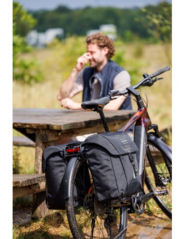 Dubbele fietstas New Looxs Vigo Double - 40 liter - 30 x 19 x 40 cm (2x) - Black-Green