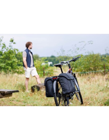 Dubbele fietstas New Looxs Vigo Double - 40 liter - 30 x 19 x 40 cm (2x) - Black-Green