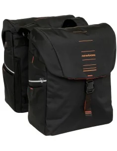 Dubbele fietstas New Looxs Vigo Double - 40 liter - 30 x 19 x 40 cm (2x) - Black-Orange