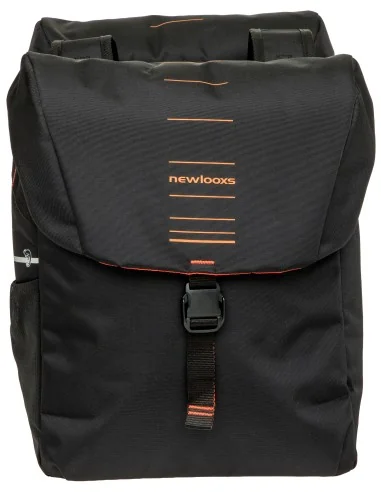 Dubbele fietstas New Looxs Vigo Double - 40 liter - 30 x 19 x 40 cm (2x) - Black-Orange