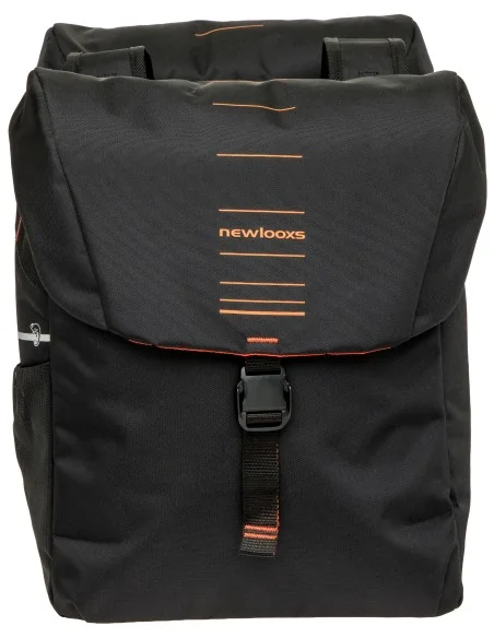 Dubbele fietstas New Looxs Vigo Double - 40 liter - 30 x 19 x 40 cm (2x) - Black-Orange