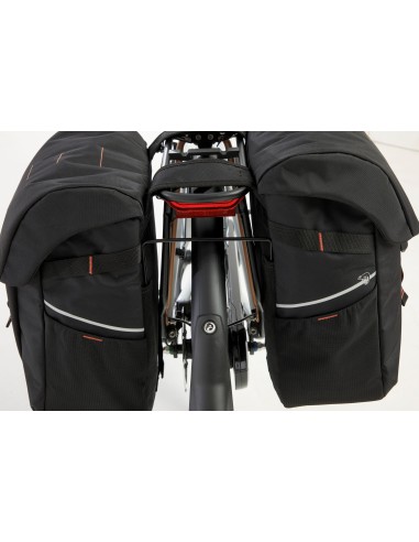 Dubbele fietstas New Looxs Vigo Double - 40 liter - 30 x 19 x 40 cm (2x) - Black-Orange