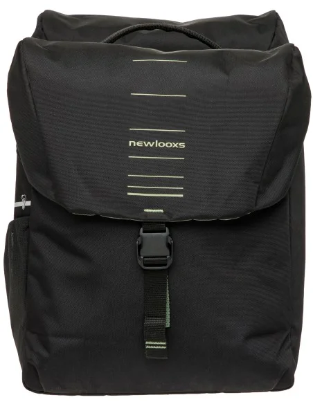 Dubbele fietstas New Looxs Vigo Double MIK 2.0 - 40 liter - 30 x 19 x 40 cm (2x) - Black-Green