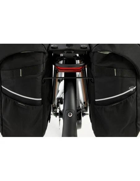 Dubbele fietstas New Looxs Vigo Double MIK 2.0 - 40 liter - 30 x 19 x 40 cm (2x) - Black-Green