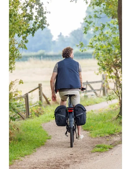 Dubbele fietstas New Looxs Vigo Double MIK 2.0 - 40 liter - 30 x 19 x 40 cm (2x) - Black-Green