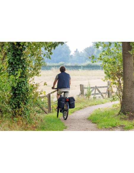 Dubbele fietstas New Looxs Vigo Double MIK 2.0 - 40 liter - 30 x 19 x 40 cm (2x) - Black-Green