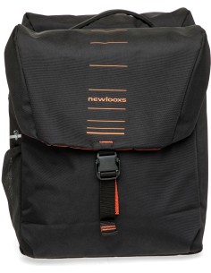 Dubbele fietstas New Looxs Vigo Double MIK 2.0 - 40 liter - 30 x 19 x 40 cm (2x) - Black-Orange 2