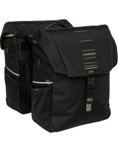 Dubbele fietstas New Looxs Vigo Double RackTime 2.0 - 40 liter - 30 x 19 x 40 cm (2x) - Black-Green