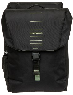 Dubbele fietstas New Looxs Vigo Double RackTime 2.0 - 40 liter - 30 x 19 x 40 cm (2x) - Black-Green 2
