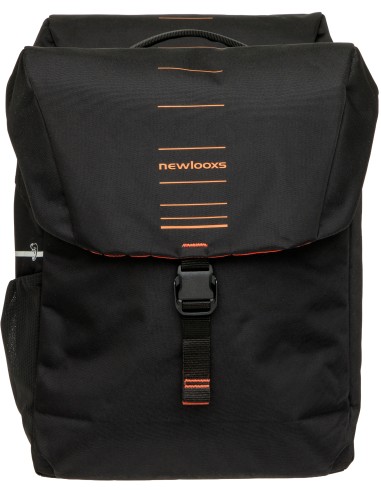 Dubbele fietstas New Looxs Vigo Double RackTime 2.0 - 40 liter - 30 x 19 x 40 cm (2x) - Black-Orange