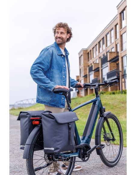 Enkele fietstas New Looxs Hamar Single - 19 liter - 32 x 16 x 40 cm - Anthracite