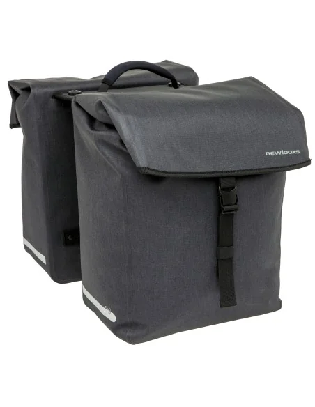 Dubbele fietstas New Looxs Hamar Double MIK 2.0 - 38 liter - 32 x 16 x 40 cm (2x) - Anthracite