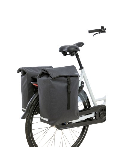 Dubbele fietstas New Looxs Hamar Double MIK 2.0 - 38 liter - 32 x 16 x 40 cm (2x) - Anthracite
