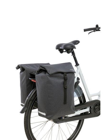 Dubbele fietstas New Looxs Hamar Double MIK 2.0 - 38 liter - 32 x 16 x 40 cm (2x) - Anthracite