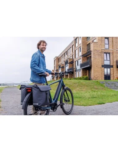 Dubbele fietstas New Looxs Hamar Double MIK 2.0 - 38 liter - 32 x 16 x 40 cm (2x) - Anthracite