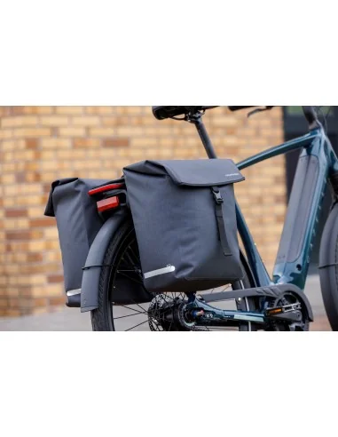 Dubbele fietstas New Looxs Hamar Double MIK 2.0 - 38 liter - 32 x 16 x 40 cm (2x) - Anthracite