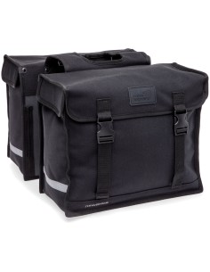 Dubbele fietstas New Looxs Canvas Deluxe - 46 liter - 39 x 18 x 33 cm (2x) - Black