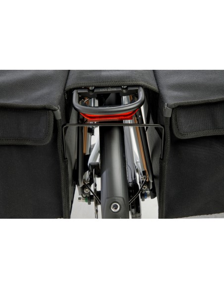 Dubbele fietstas New Looxs Canvas Deluxe - 46 liter - 39 x 18 x 33 cm (2x) - Black