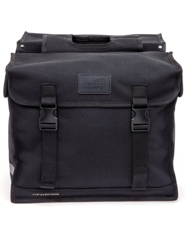 Dubbele fietstas New Looxs Canvas Deluxe - 46 liter - 39 x 18 x 33 cm (2x) - Black