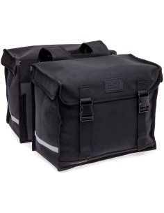 Dubbele fietstas New Looxs Canvas Camping - 66 liter - 43 x 22 x 35 cm (2x) - Black