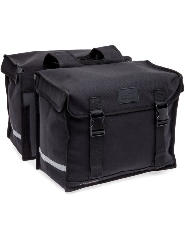 Dubbele fietstas New Looxs Canvas Camping - 66 liter - 43 x 22 x 35 cm (2x) - Black