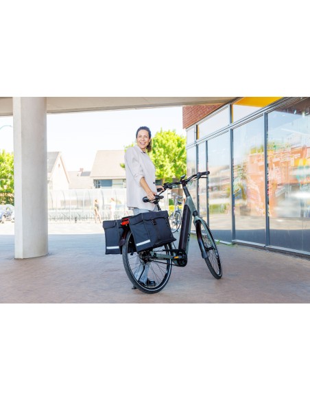 Dubbele fietstas New Looxs Canvas Camping - 66 liter - 43 x 22 x 35 cm (2x) - Black