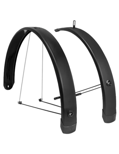 Spatbord set Eurofender Tempo Square 28 inch 58mm - zwart