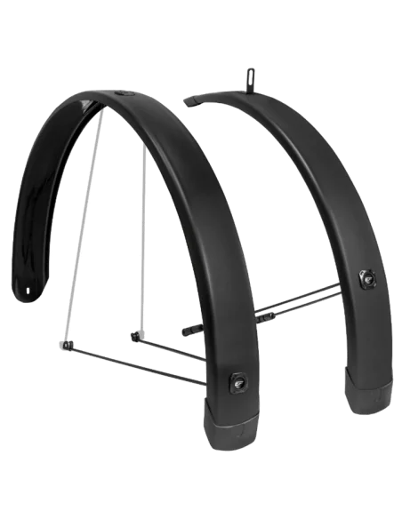 Spatbord set Eurofender Tempo Square 28 inch 65mm - zwart